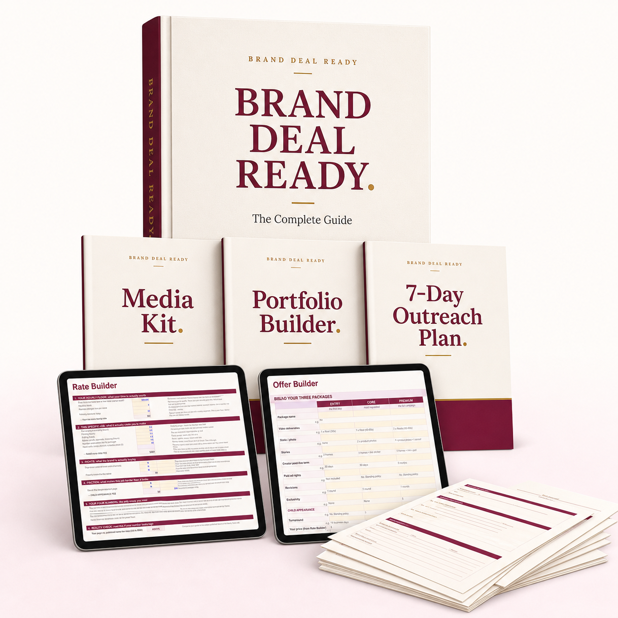 Brand Deal Ready digital toolkit with guides, spreadsheets, and workbooks