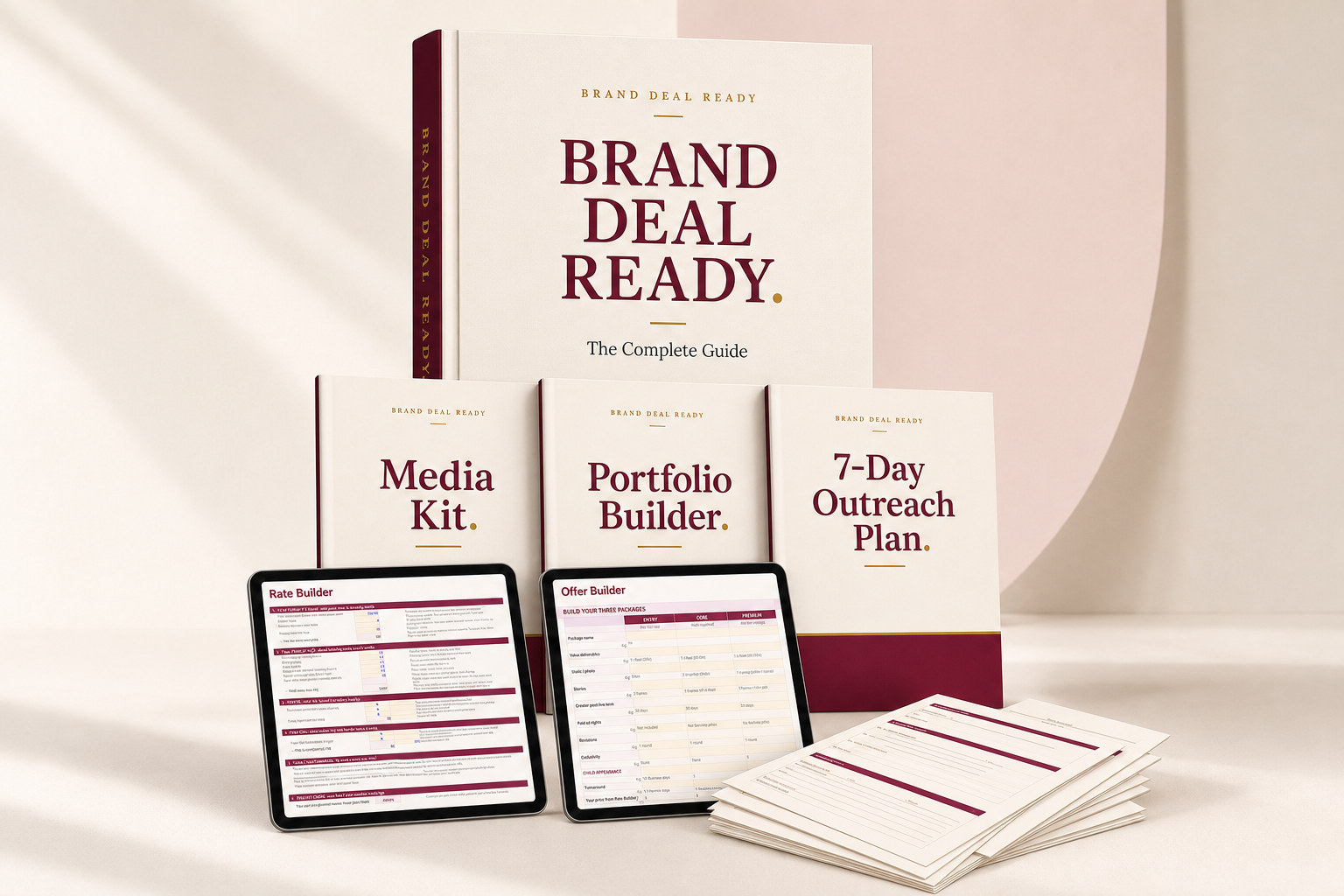 Brand Deal Ready digital toolkit with guides, spreadsheets, and workbooks
